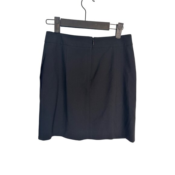 Theory Size 0 Black Wool Blend Chablis Tailor Skirt With Pockets & Back Zipper - Picture 4 of 14